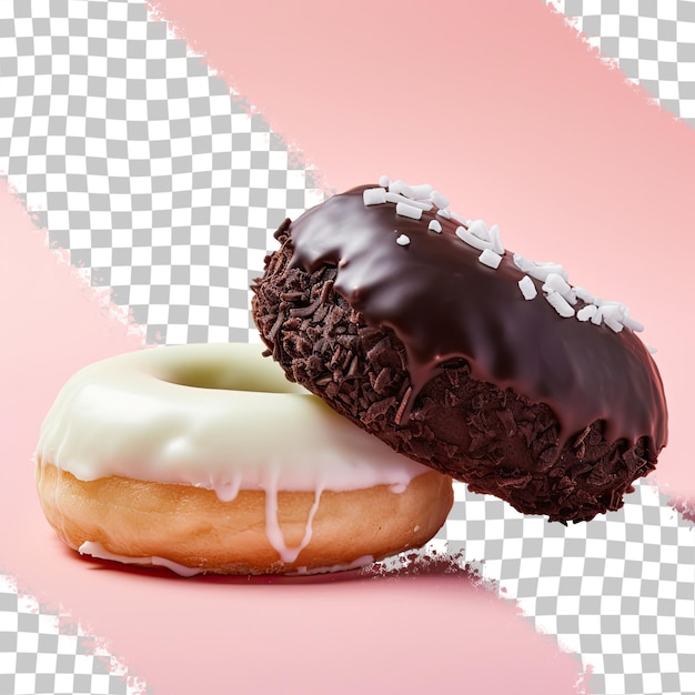 Donut con cioccolato e cocco