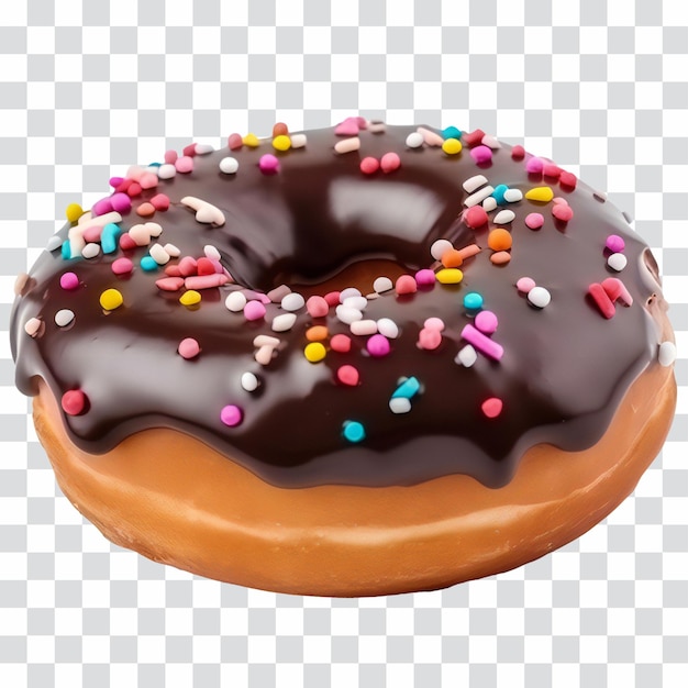 Donut De Couleur Chocolat Isolé Sur Transparent