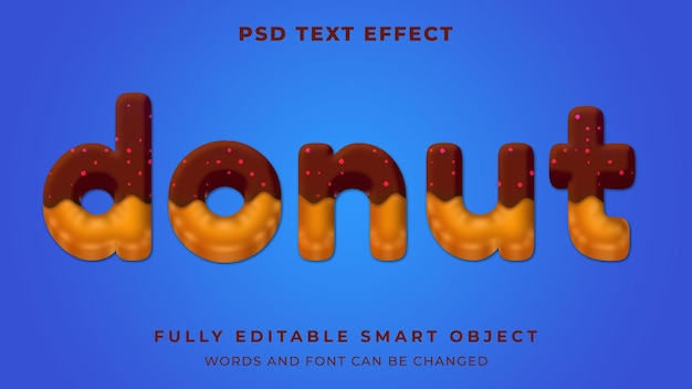 Donut efecto de texto editable