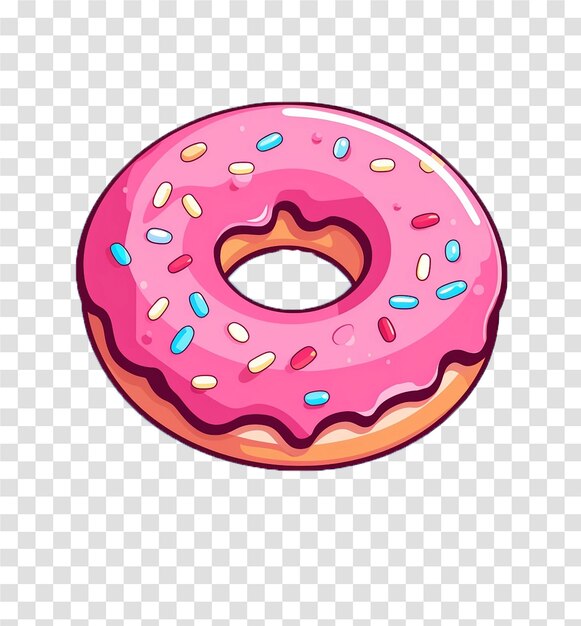 PSD donut em fundo transparente