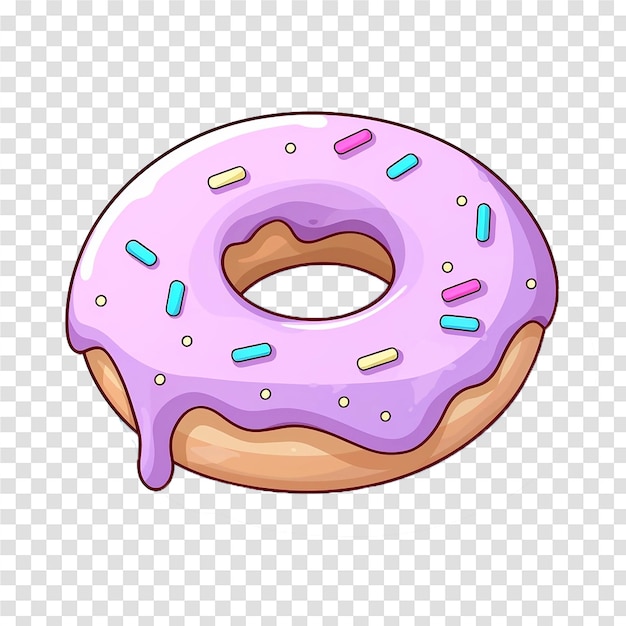 PSD donut en un fondo transparente