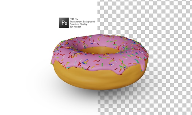 Donut ilustração 3d design