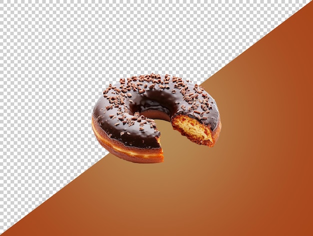 Donut isolado com fundo transparente.