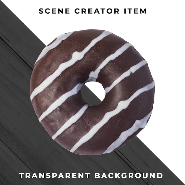 Donut objeto en PSD transparente