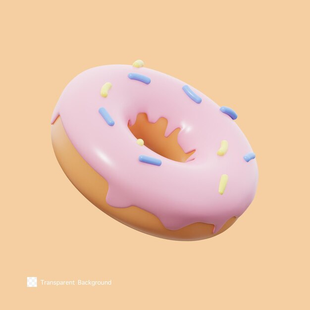 Donut-symbol 3d-darstellung