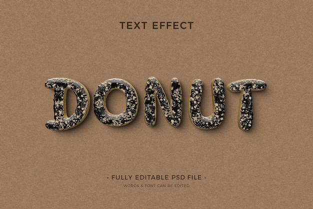 PSD donut-texteffekt