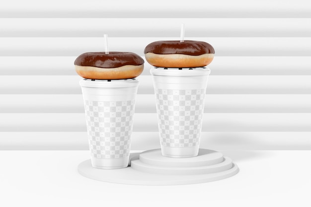 Donuts y refresco una deliciosa combinación