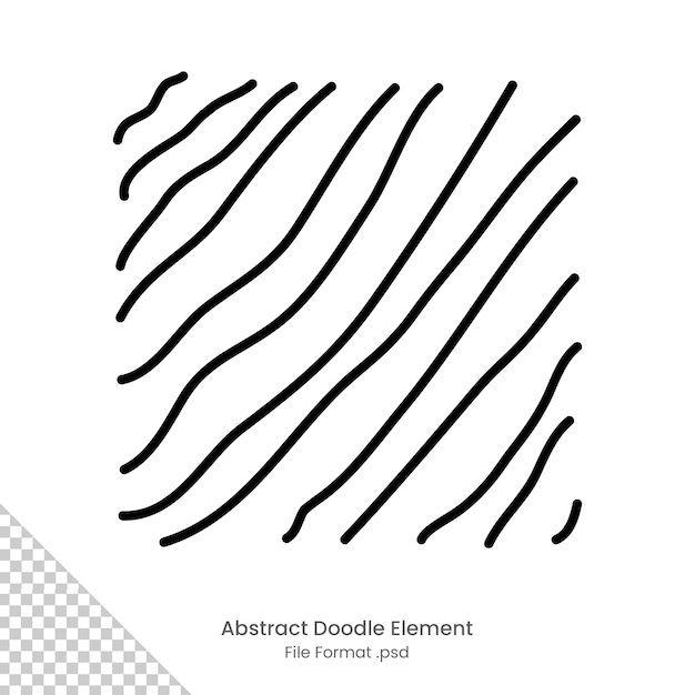 doodle astratto elemento quadrato design sfondo trasparente formato file psd