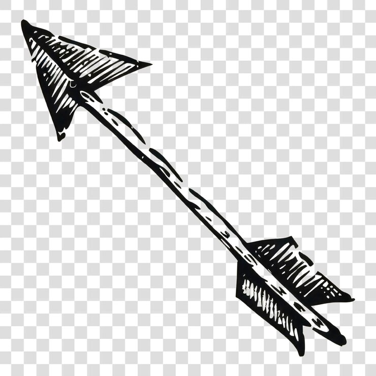 PSD doodle drawn arrow arrowhead weaponry