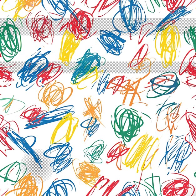 Doodle garabateos de fondo transparente