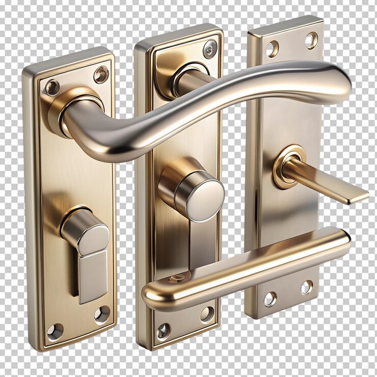 Door Bolt Lock on Transparent Background