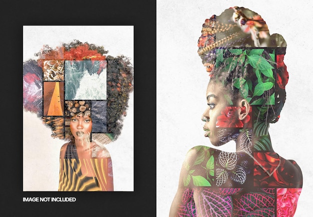 Doppelbelichtungs-Collage-Fotoeffekt für Poster