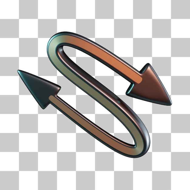 Doppelpfeil-3D-Symbol