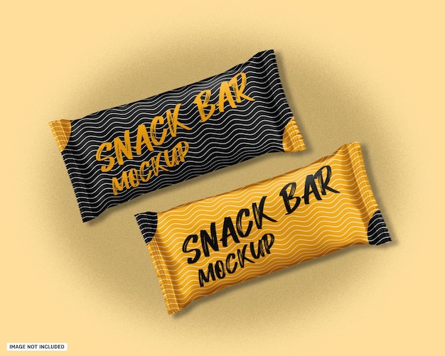 PSD doppelte realistische snackbar mockup