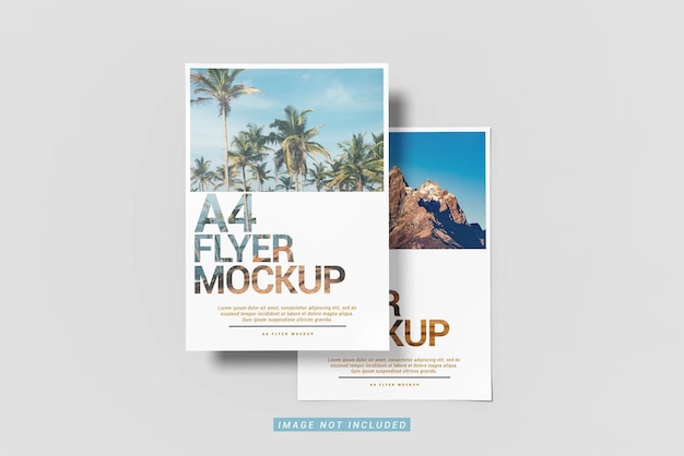 Doppeltes A4-Flyer-Mockup