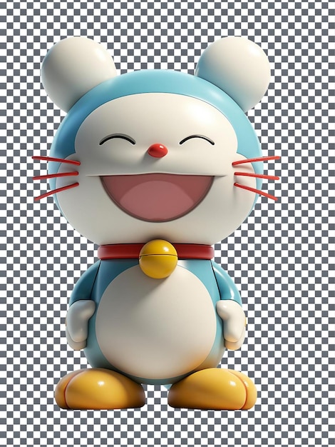 PSD doraemon mignon isolé sur un fond transparent