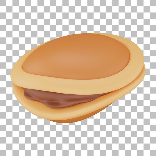 Dorayaki panqueque ilustración 3d