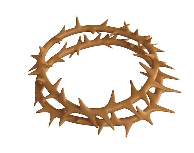 PSD dornenkrone von jesus christus religion ostern symbol erlösung 3d symbol grafik transparentes png