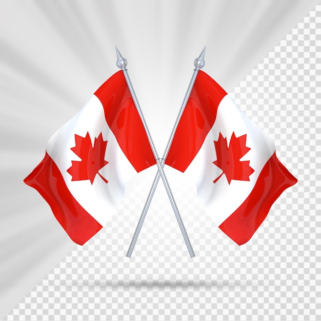 PSD dos banderas canadá