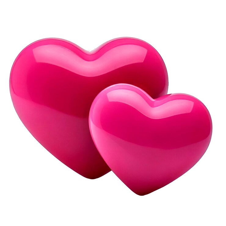 PSD dos corazones rosados