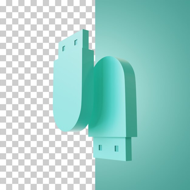 dos, flashdisk, icono, 3d, interpretación
