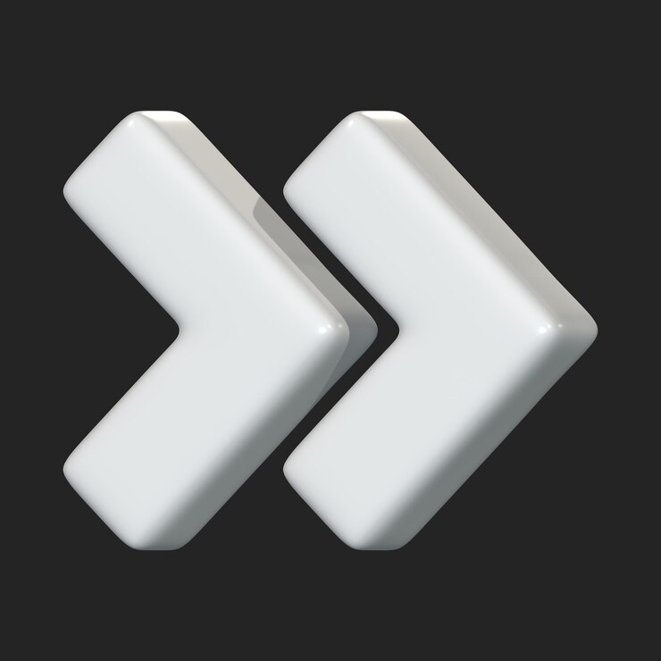 PSD dos flechas en color 3d