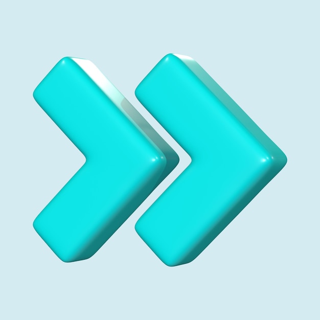 Dos flechas en color 3D