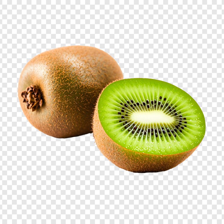PSD dos frutos de kiwi con un kiwi verde en la parte superior