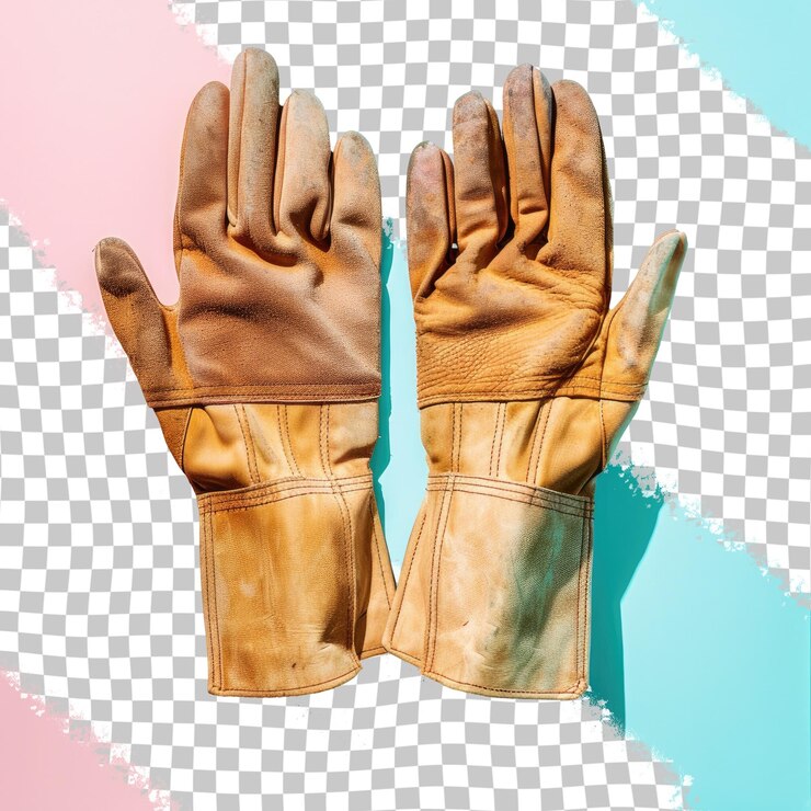 PSD dos guantes con un fondo rojo y azul y un fondo rosa y azul