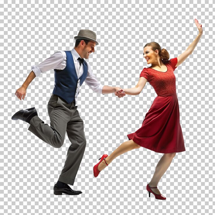 PSD dos jóvenes bailarines graciosos