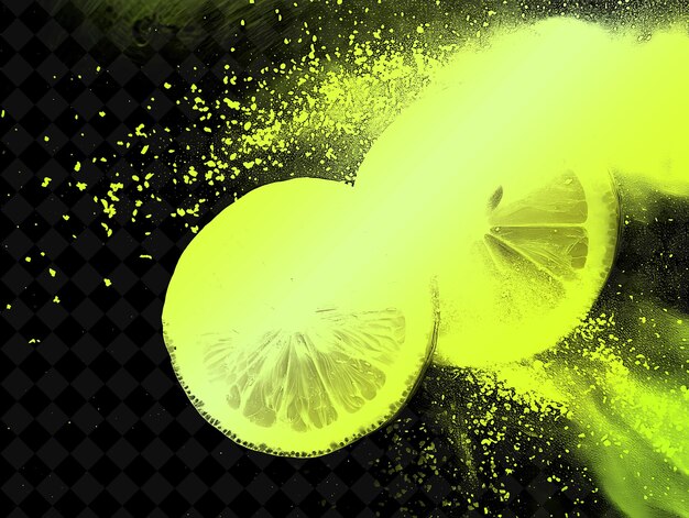 dos limones están en un fondo negro con una lima