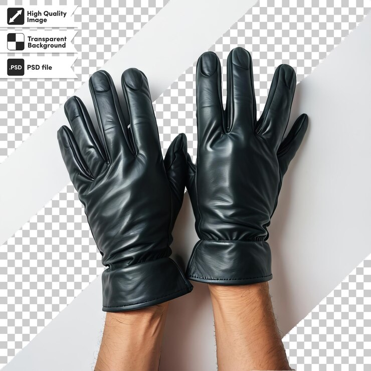 PSD dos manos con guantes negros con la palabra s en ellos