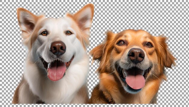 Dos perros felices PNG
