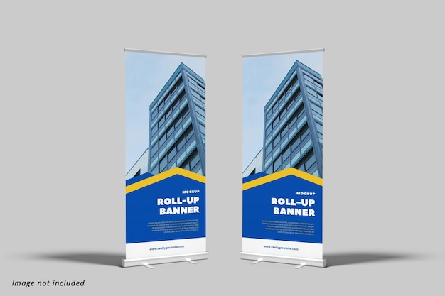 Dos roll - up banners para una empresa constructora