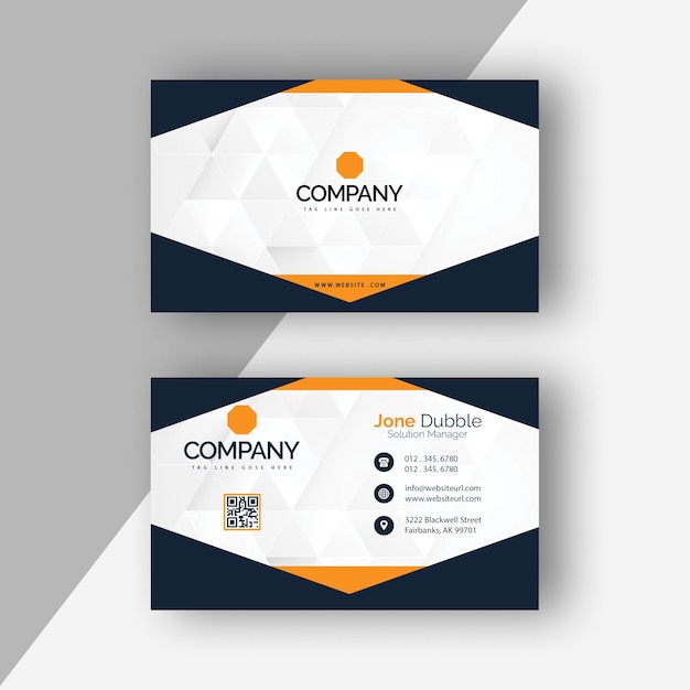 dos tarjetas de visita con el logotipo de la empresa