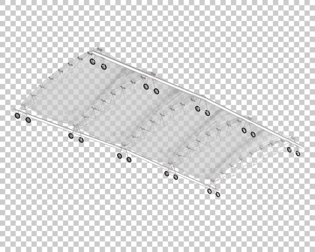 Dosel aislado sobre fondo transparente Ilustración de renderizado 3d