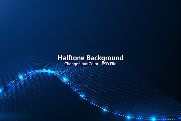 Dot blue wave light screen gradient texture background Abstrakte Technologie Big Data digitaler Hintergrund 3D-Rendering
