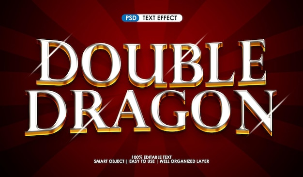 Double dragon premium-textstileffekt