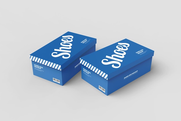 PSD double of shoe box mockup