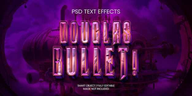 PSD douglas bullet text effekt