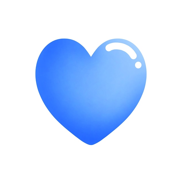 Un doux cœur bleu .