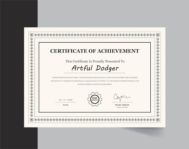 Download digitale del premio certificato