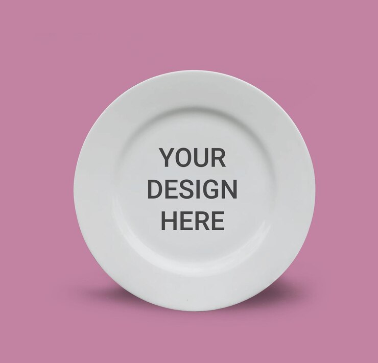 PSD download gratuito di mockup del piatto da dessert