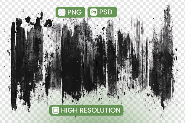 download highresolution black ink brush strokes png psd textures for design projects offering grunge and abstract artistic elements for creative applications