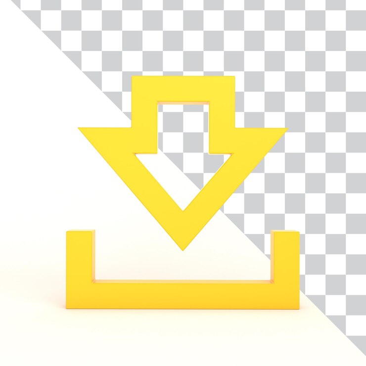 PSD download icon front side
