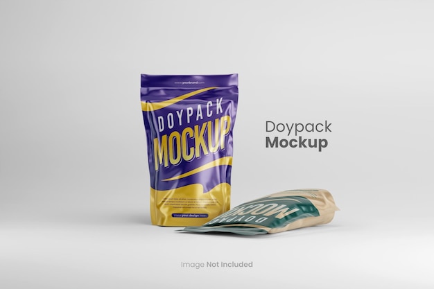 Doypack Beutel Mockup für Lebensmittelverpackungen