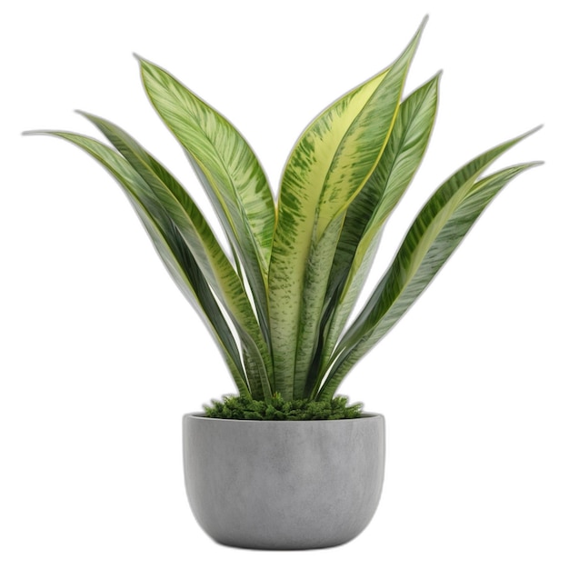 PSD dracaena trifasciata pflanze psd auf weißem hintergrund