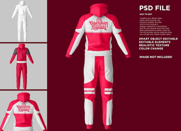 PSD drafting jersey hodie pantalones manga abierta