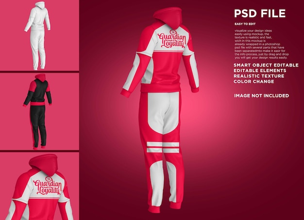 PSD drafting jersey hodie pantalones manga abierta