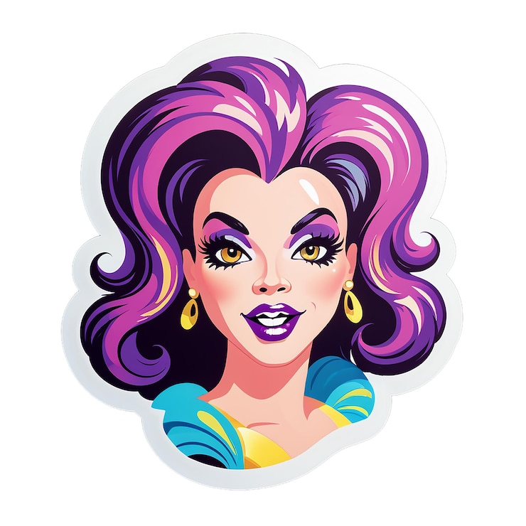 PSD drag queen sticker decal